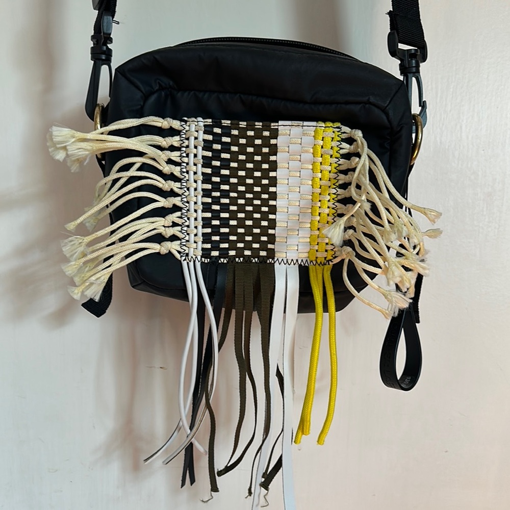 Camper- Black and White Fringe Crossbody Bag